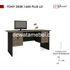 Meja Kantor Ukuran 160  - Garvani TONY PLUS LD 1600 / Dark Kraftwood